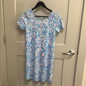 Lilly Pulitzer Sheath Mini Dress Blue and Pink